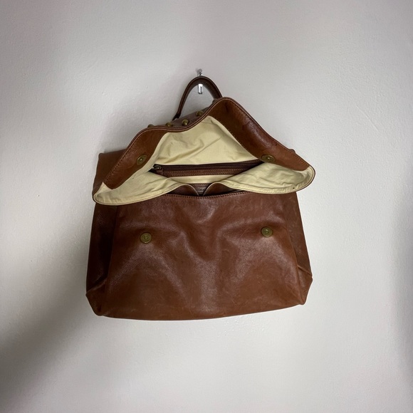 Ellington Brown Leather Studded Purse Bag - Picture 2 of 10